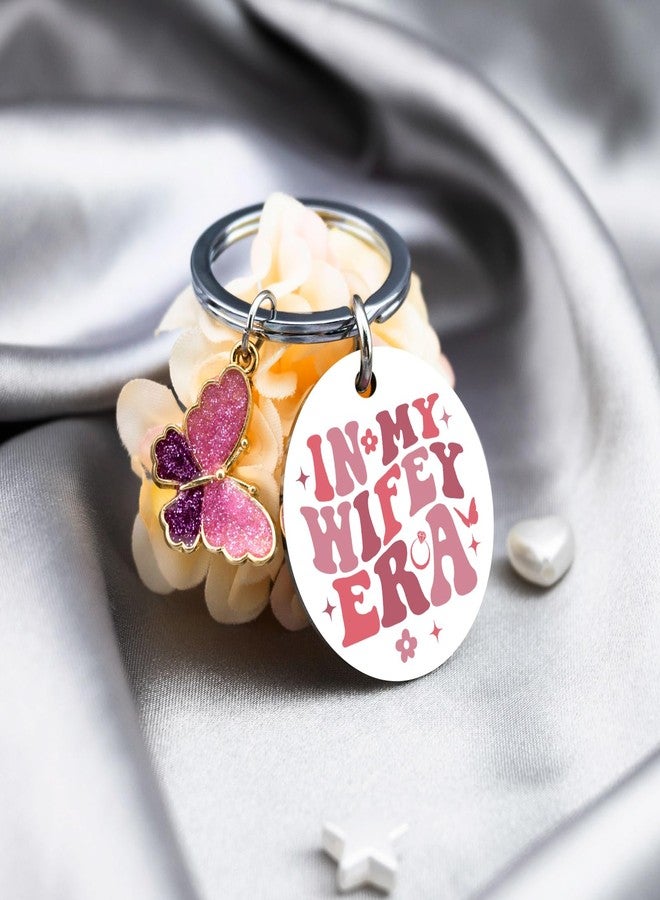 MOEXUKO Bachelorette Gifts for Bride Bridal Shower Gifts for Bride Wedding Shower Keychain Wedding Gift for Wife Wifey Gift from Husband Birthday Anniversary Christmas Valentines In My Wifey Era Keyring - Image 5